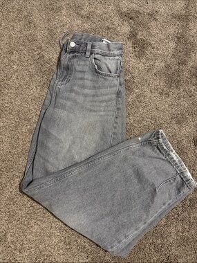 Zara Kids boys 13-14 Grey barrel-Leg Jeans